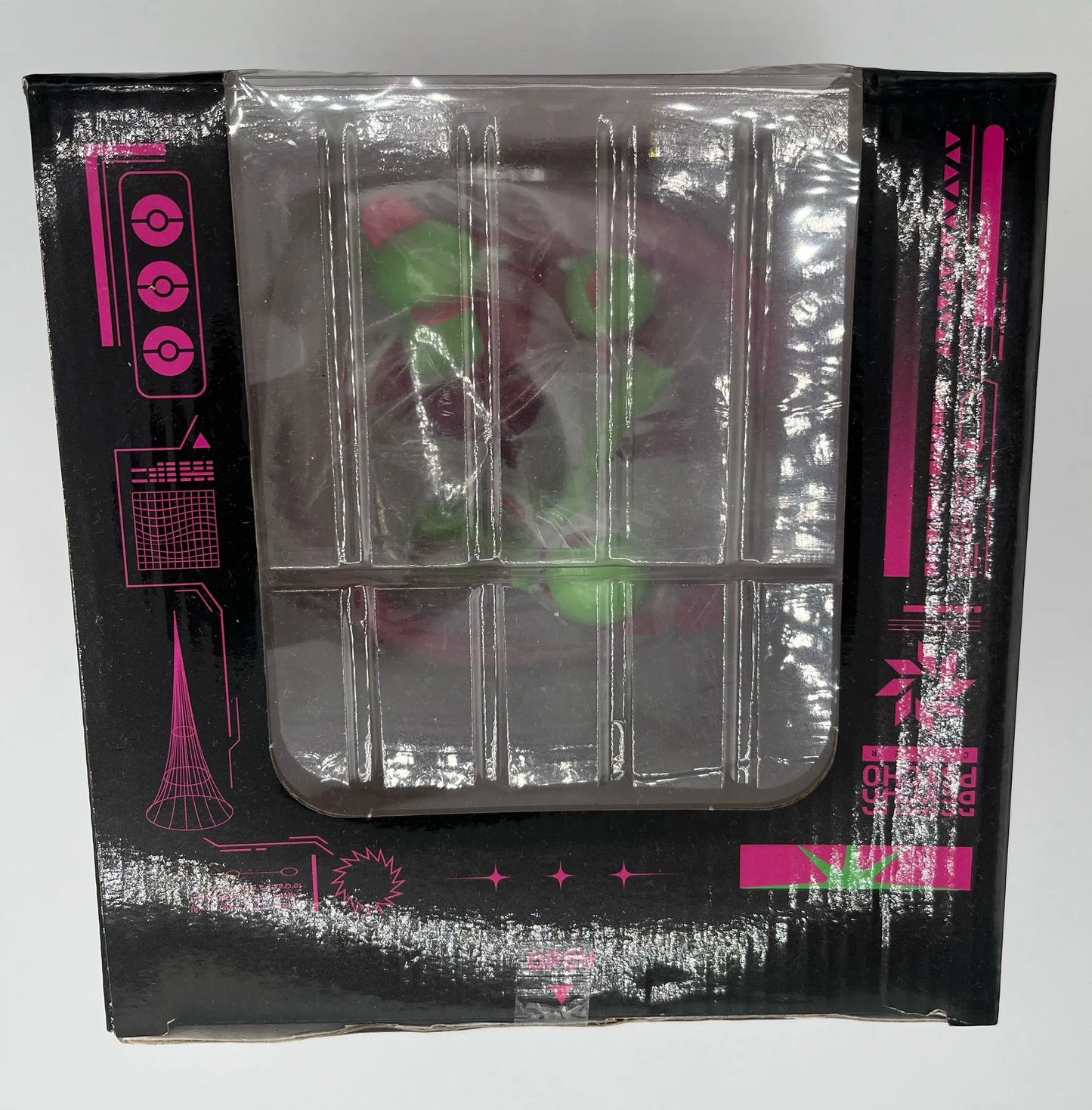 Top view of sealed Pokémon Center box for Ralts, Kirlia and Gardevoir light-up figure