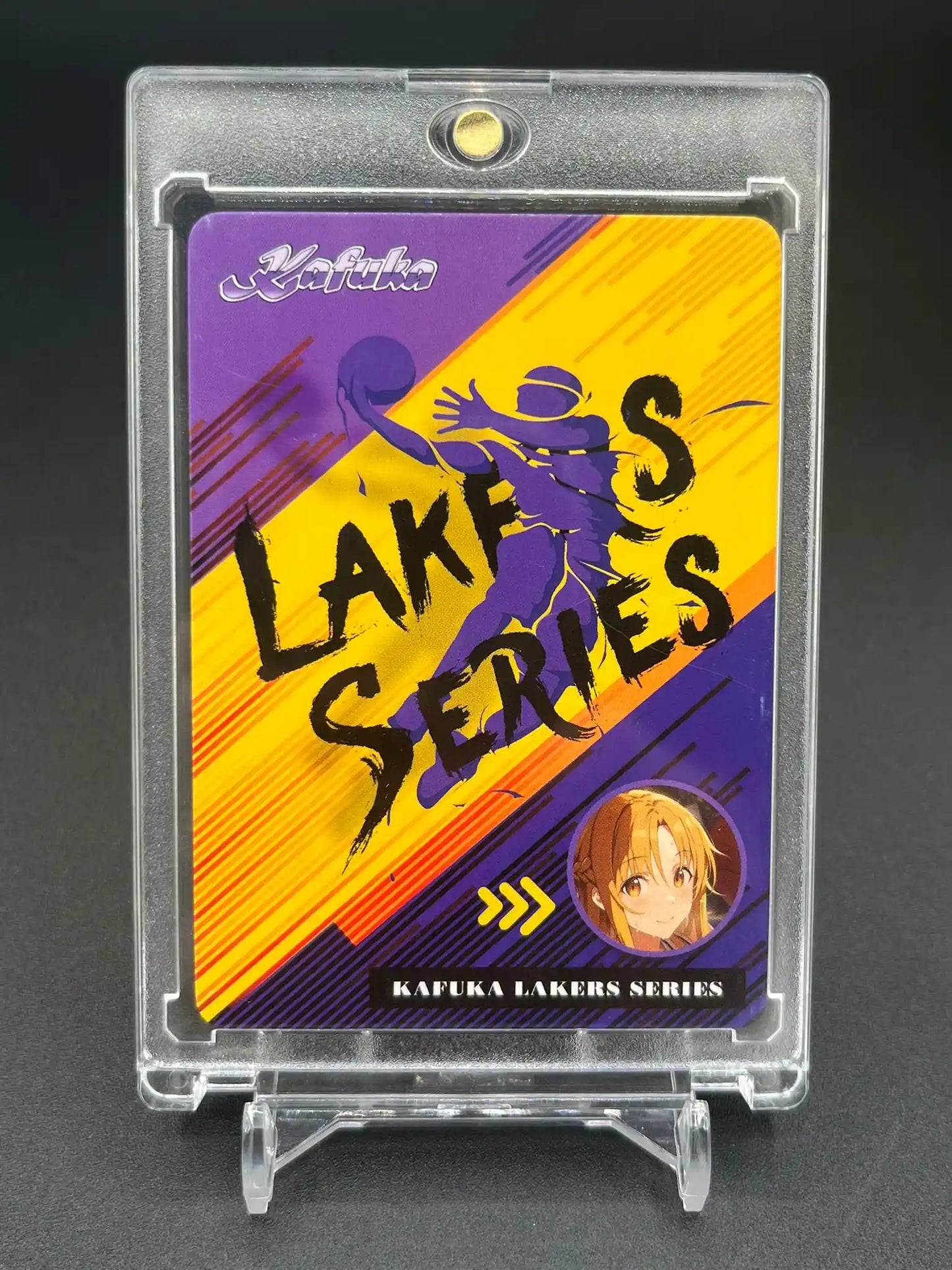 Vue arrière de la carte personnalisée Asuna – Sword Art Online Waifu Anime Lakers Basketball Edition