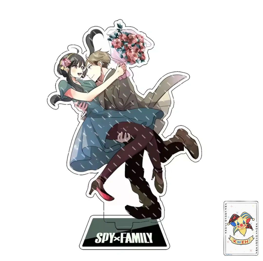 Spy x Family Acrylic Stand – Twilight, Loid & Yor (In Love Edition) sur fond blanc