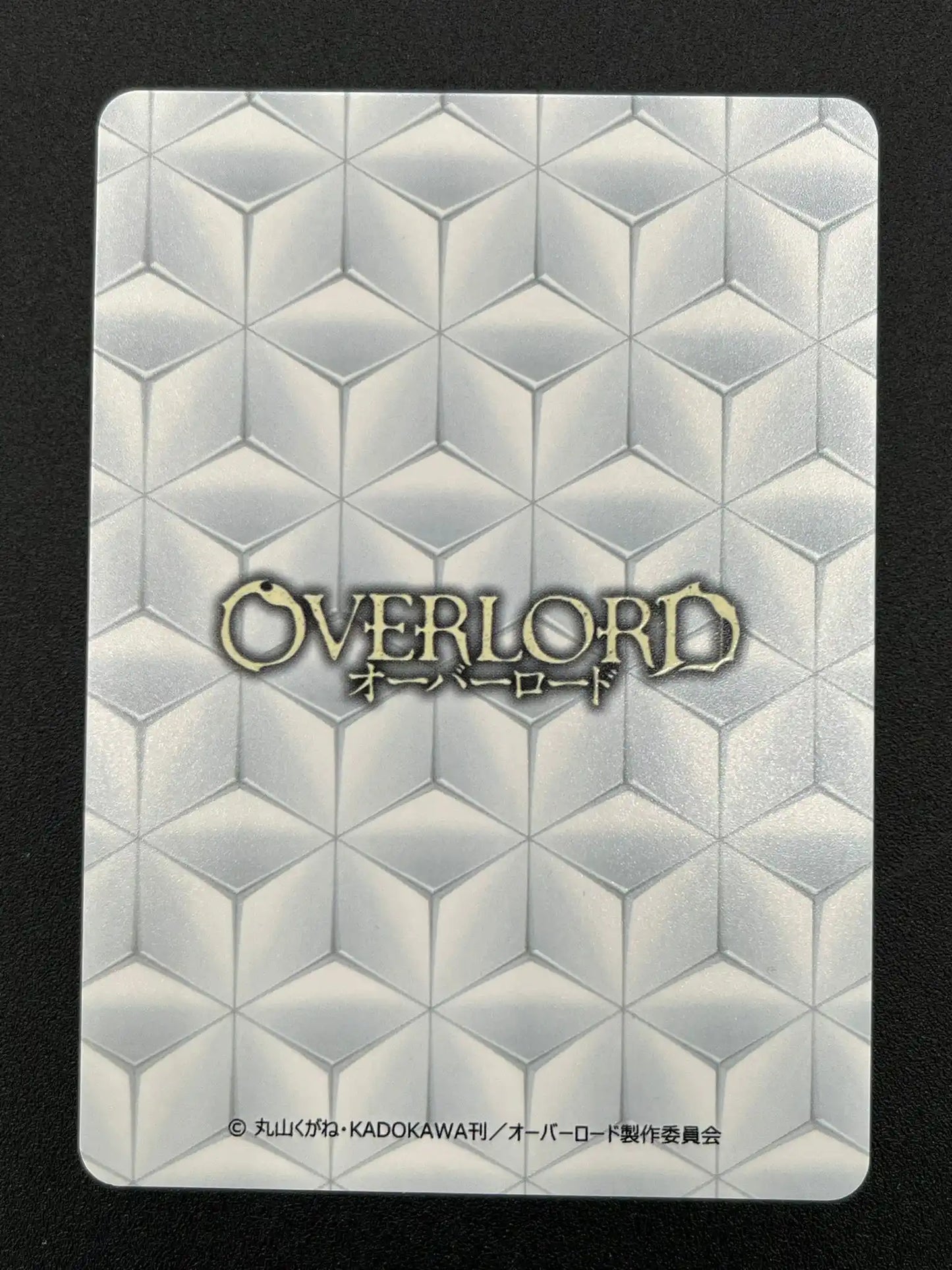 Back view of Albedo Overlord Waifu Collector Card Rare Flash Gold Foil Signature without display