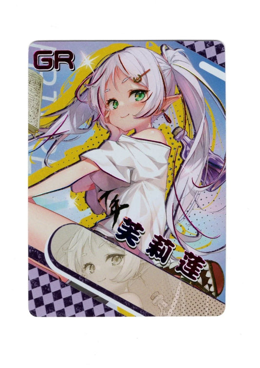 Vue de face de la carte Frieren GR NS-1M14GR-02 – Goddess Story Anime TCG CCG Collectible Card