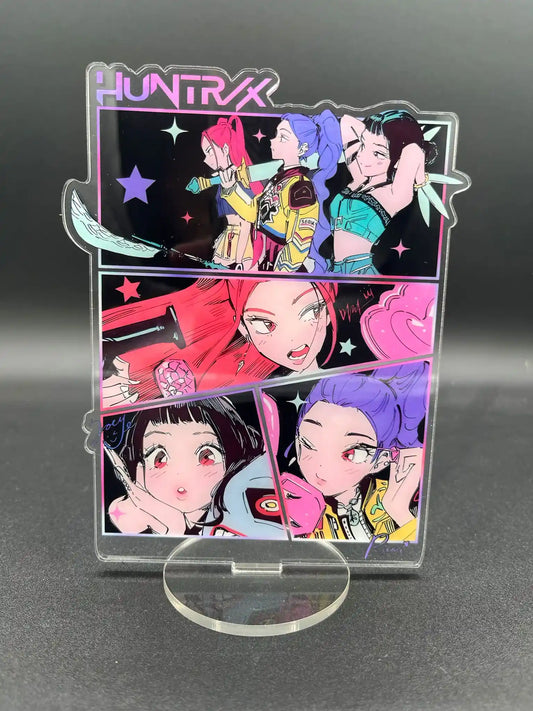 ront view of Huntr/X Huntrix Kpop Demon Hunter Girl acrylic figure without packaging