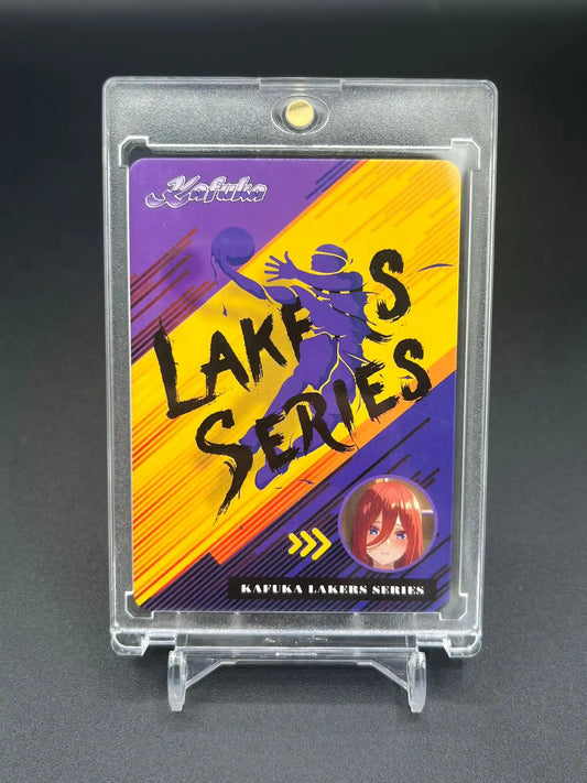 Vue arrière de la carte personnalisée Miku Nakano – The Quintessential Quintuplets Waifu Anime Lakers Basketball Edition