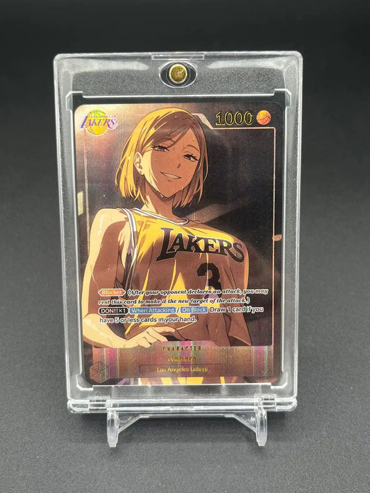 Vue de face de la carte personnalisée Nahara – Jujutsu Kaisen Waifu Anime Lakers Basketball Edition