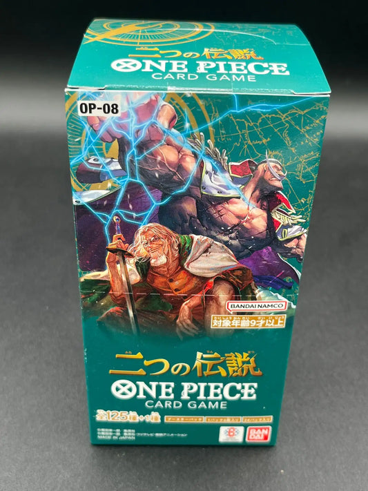 Front view of sealed One Piece Card Game Display OP-08, Japanese version, brand new