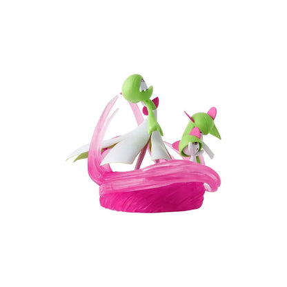 Back view of Ralts, Kirlia and Gardevoir official Pokémon Center light-up figure