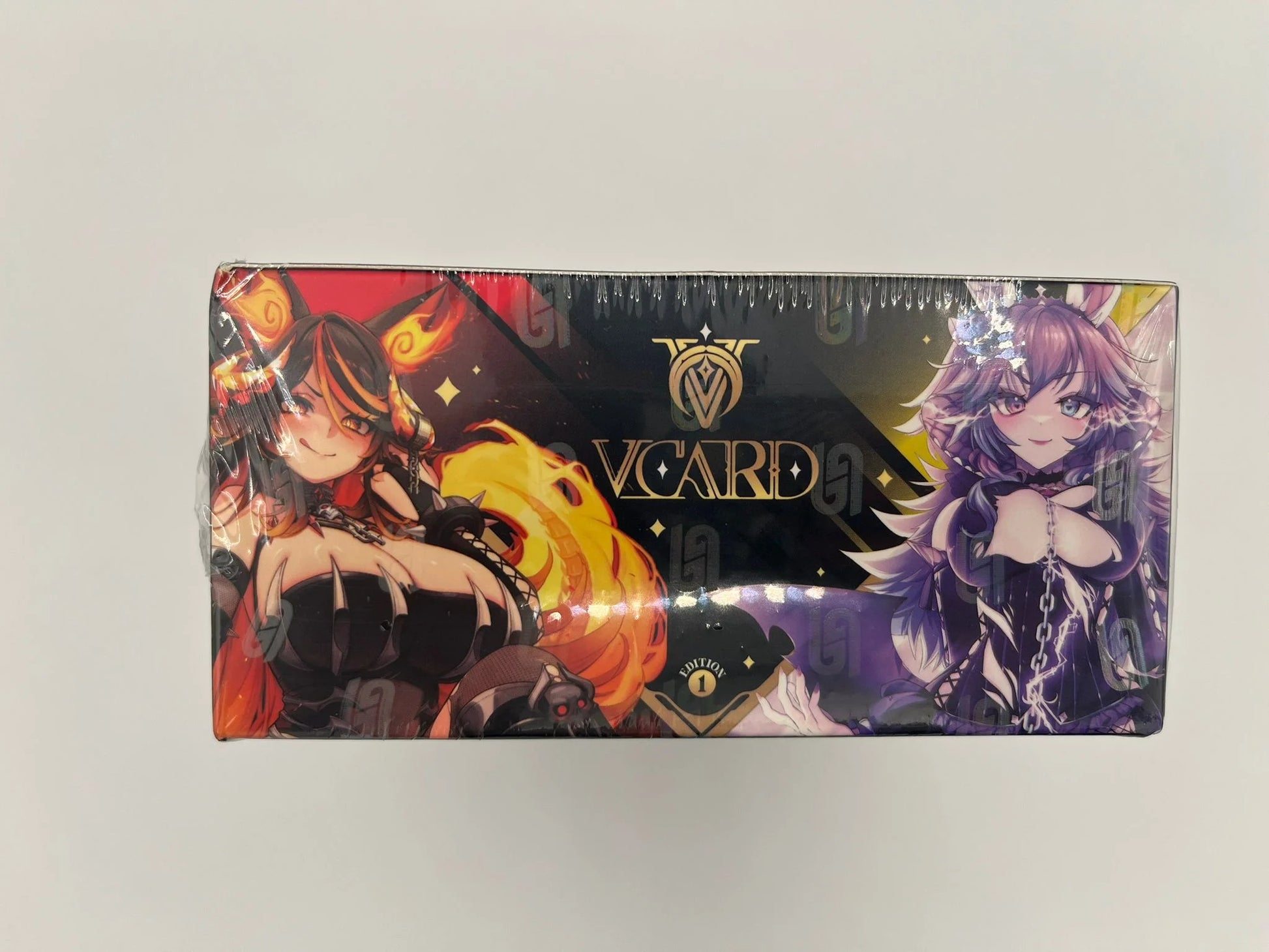 Vue arrière de la boîte VCARD Rising Stars 1st Edition – Cartes à collectionner Vtuber