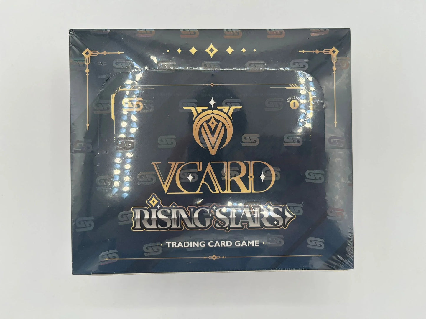 Vue de face de la boîte VCARD Rising Stars 1st Edition – Cartes à collectionner Vtuber