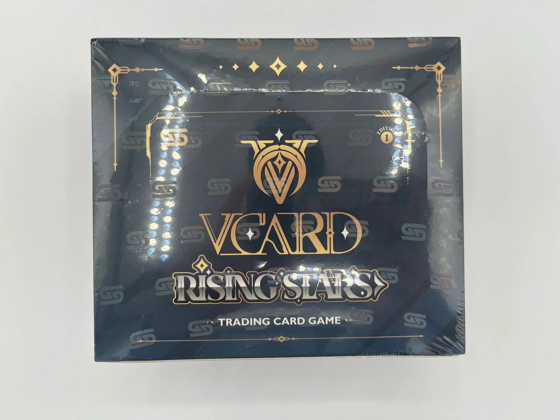 Vue de face de la boîte VCARD Rising Stars 1st Edition – Cartes à collectionner Vtuber